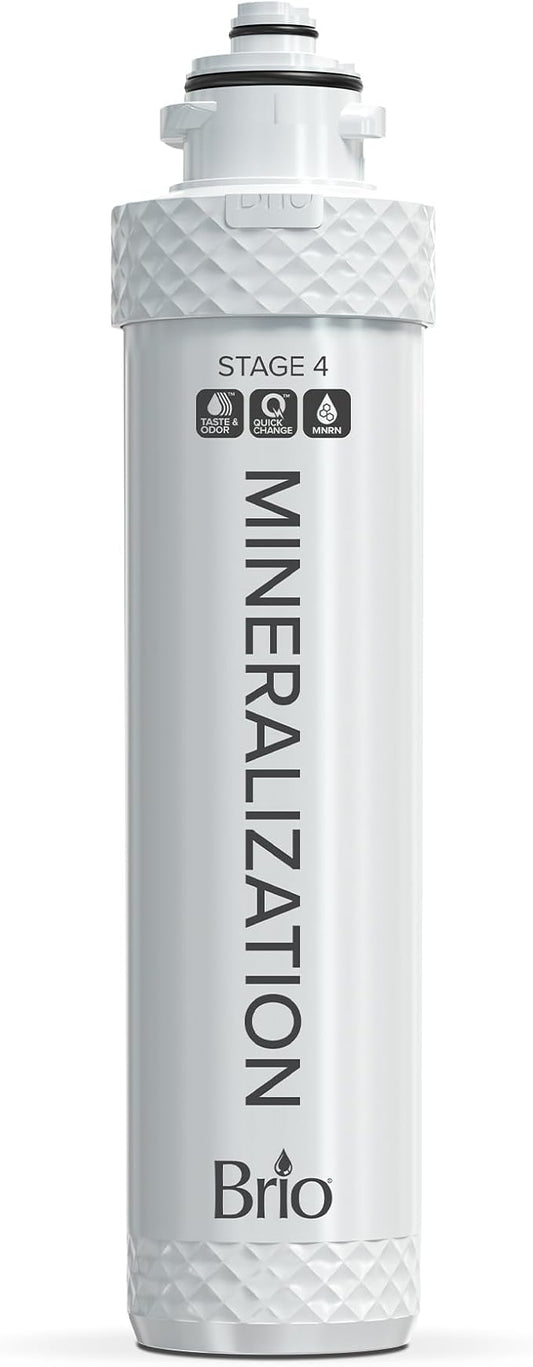 Brio Stage 4 Mineralization Filter, Restores Essential Minerals to RO-Purified Water, Mineralizing Alternative to Brio Stage 4 Post Carbon Filter