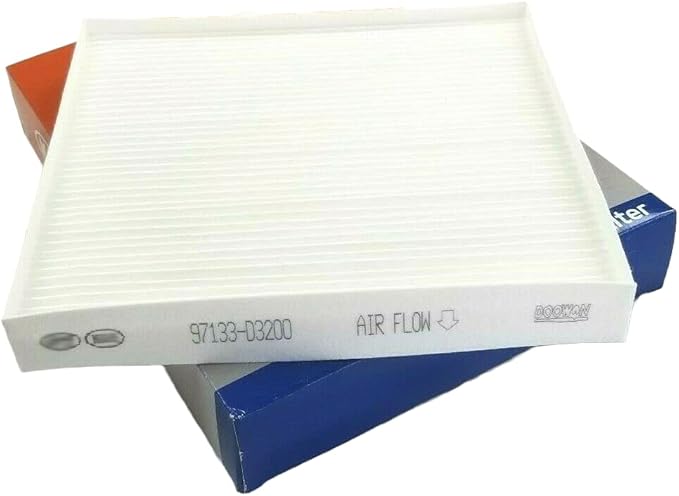 Genuine OEM 97133-D3200 Cabin Air Filter / 97133D3200 for Hyundai Tucson 15-20 Veloster Kona Venue, Kia Sportage 17-20 Soul 20- / Replaces J9H79AK000 97133J9000 K2C79AC000