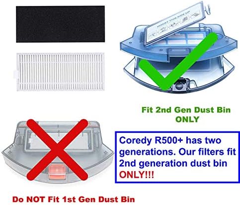 Replacement Parts Accessories Compatible with Coredy R3500 R3500S, R550(R500+), R650, R600, R700, R750, R580, Goovi 1600PA D380, D382, iMartine C800,D900,D900C, DeenKee DK600 Robot Vacuum