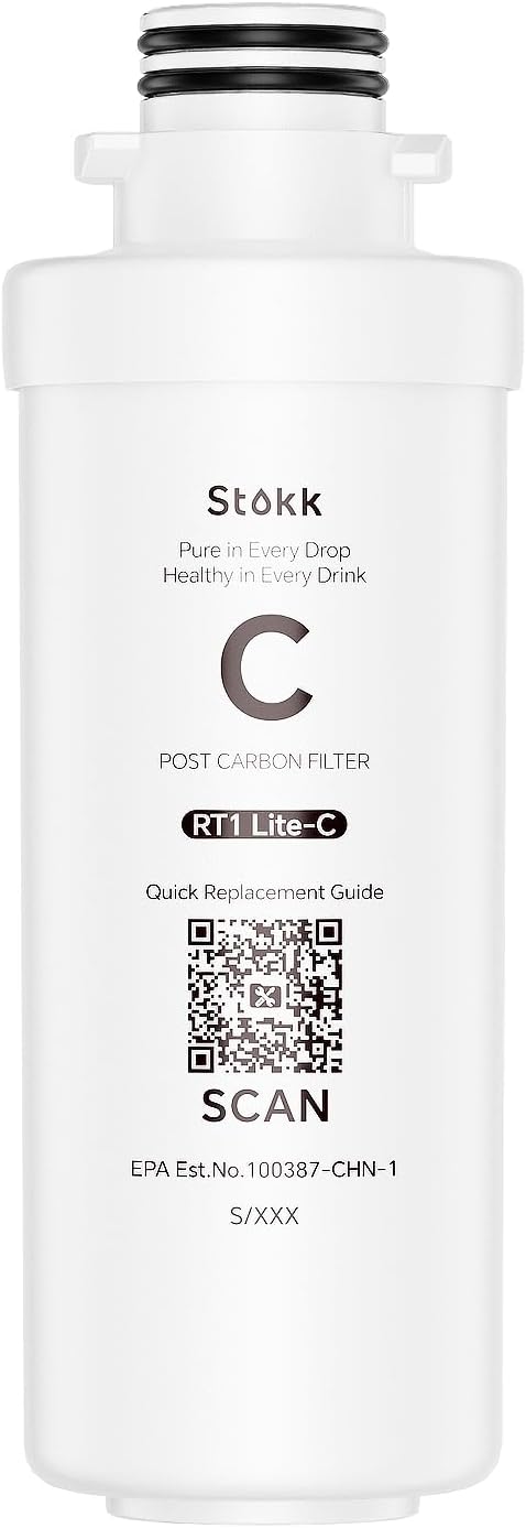 Stokk T1-Lite Countertop Revere Osmosis System C Replacement Filter(RT1 Lite-C), Compatible with T1-Lite & E1 Series (NOT Compatible with T1), 6–12 Month Lifespan