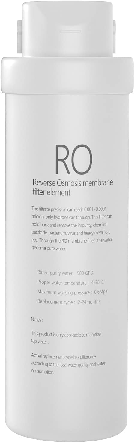 RO Filter Replacement for Reinmoson RMS-WP-RO500 and CrispTaste CRS-RO600 Reverse Osmosis System Tankless Reverse Osmosis Water Filter, Reduces PFAS TDS, Under Sink RO System