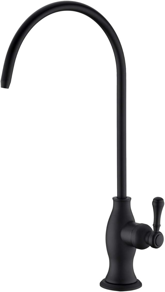 Delle Rosa Drinking Water Purifier Faucet, Commercial Filtration Faucets for Under Sink Water Filter System, Modern Stainless Steel Matte Black Kitchen Bar Sink Drinking Water Faucets,Non-Air Gap