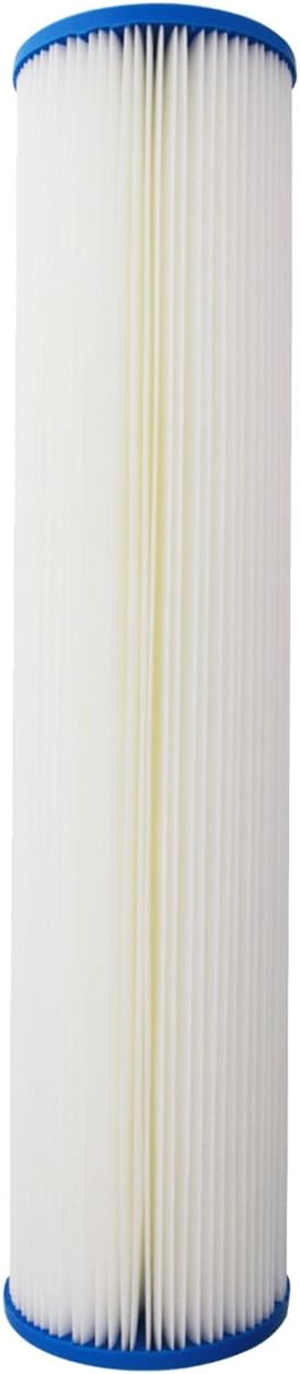 Tier1 20 Micron 20x4.5 Water Filter | Whole House Sediment Water Filter | Pleated Polyester Cartridge | Replacement for Pentek ECP20-20BB, Hydronix SPC-45-2020 | High-Flow 4.5 x 20 Water Filter