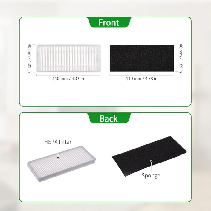 Neutop Replacement Filters Compatible with eufy RoboVac 11S, 15T, 30, 30C, 15C, 12, 25C, 35C, Robot Vacuums Parts Accessories, 9-Pack