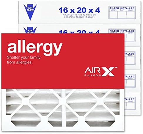 AIRx Filters Allergy 16x20x4 Replacement Air Filter MERV 11 for White Rodgers FR1000M-108 FR1000M-111, 6-Pack