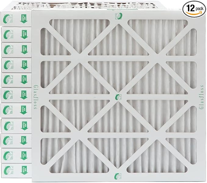 Glasfloss 16x16x2 MERV 10 Furnace Filter (12 Pack)