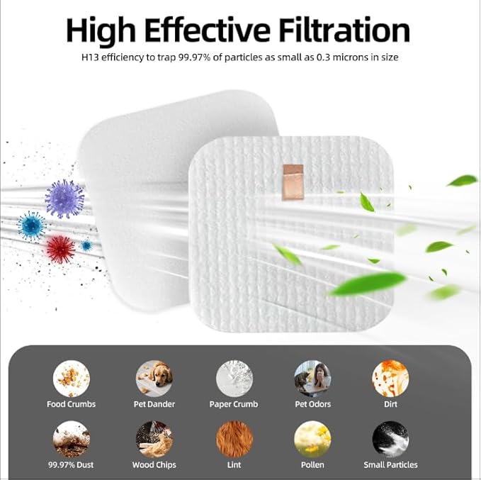 UV850 UV900 LA490 LA492 Filter Replacement for Shark Performance Lift-Away DuoClean Upright Vacuum Cleaners Part # XFFK602UKT Foam & Felt Filter Set for Pet Hair, Dirt, Dust