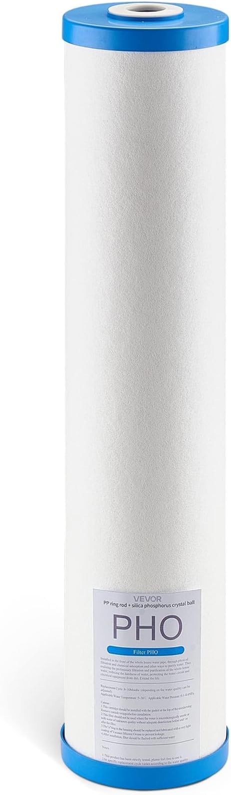 VEVOR Whole House Water Filter Replacement Cartridge, 4.5" x 20" Polyphosphate Scale Inhibitor Filter for Whole Home Water Filtration System, Reduce Chlorine, Taste, Odor, Prevent Corrosion