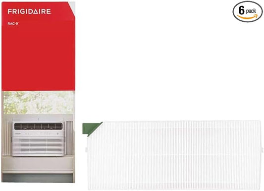 Frigidaire FRPARAC9 PureAir® RAC-9 Premium Air Filter Replacement for Window ACs - Effective for irritants (Pack of 6)