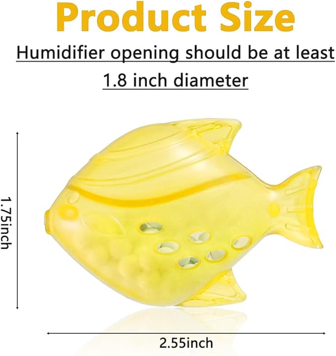 Humidifier Tank Cleaner, Raipoment 10PCS Universal Humidifier filters fish Compatible with Drop,Droplet, Warm&Cool Mist Humidifiers,Fish Tank[Keep The Water (Fish-yellow)