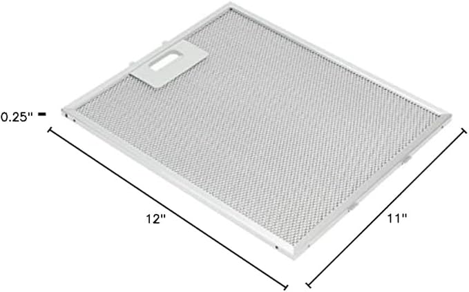 Whirlpool W10169961A Genuine OEM Grease Filter For Range Vent Hoods – Replaces 8190858, W10169961, W10833076, W10875058, W10870878, W11245983, 1 count