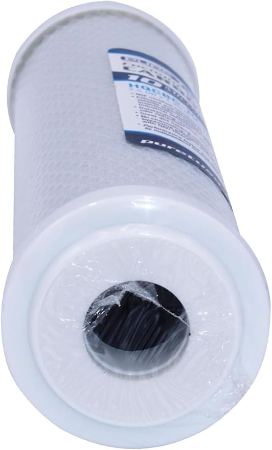 PureT HQCBC-10-10, 10x2.5" Coconut Carbon Block Filter - NSF Certified - Cononut Shell Activated Carbon removes Chlorine, Dirt and More (10 u Micron Rated)