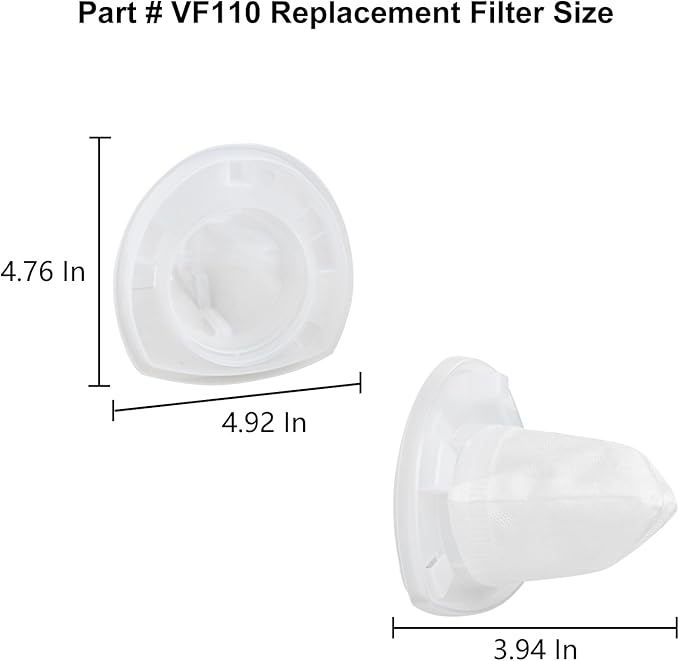 Replacement Filter for Black+Decker HHVI315JO42 HHVI320JR02 HHVI315JO BDH2000L Dustbuster Cordless Handheld Vacuum,Part # VF110 (6 Pack)