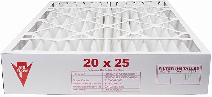 AIRX FILTERS WICKED CLEAN AIR. 20x25x4 Compatible Replacement for Honeywell 20x25x4 Air Filter MERV 13 HVAC AC Furnace FC100A1037 2-Pack of Filters