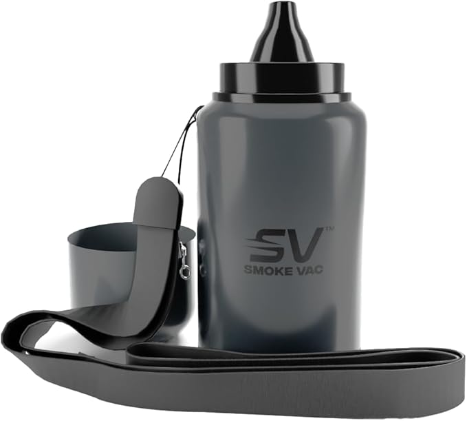 SmokeVac Handheld Personal Air Filter with 4-Layer Filtration & One-Way Check Valve – Portable Mist Eraser & Odor Eliminator for Home, Car, Travel & Events (Grey)