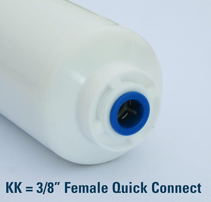 Omnipure K5586-KK Chlorine Taste Odor Reduction with Scale Inhibitor Inline Water Filter - 10" x 2.5" with 3/8" Quick Connect Fittings