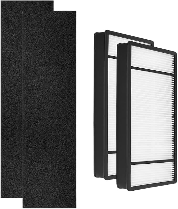 Nispira HHT055 HRF-H1 HEPA Replacement Filter H + Carbon Pre Filter B Compatible with Honeywell HRF-H2 HRF-B1 Air Purifier Model HPA050, HPA150, HPA060, HPA160, HHT155, 2 Sets