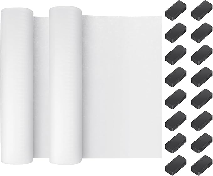 HEMOTON 2 Rolls Range Hood Filters Sheets Nonwoven Fabric Grease Filter Replacement Anti Oil Filter Paper Oil Proof Sticker Anti Oil Papers for White 10m