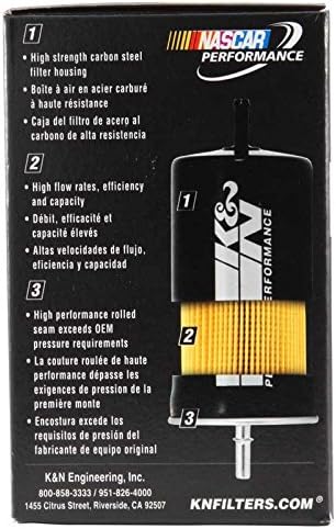K&N Gasoline Fuel Filter: High Performance Fuel Filter, Premium Engine Protection, Compatible with 1983-2004 Nissan/Infiniti Fuel Injected Gasoline Engines, PF-1100