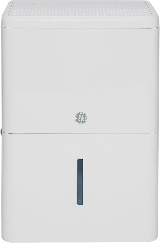 GE Portable Dehumidifier 35 Pint, Perfect for Bedroom, Basement & Garage or Rooms up to 3000 Sq Ft, Ideal for High Humidity Areas, Complete with Empty Bucket Alarm & Clean Filter Alert