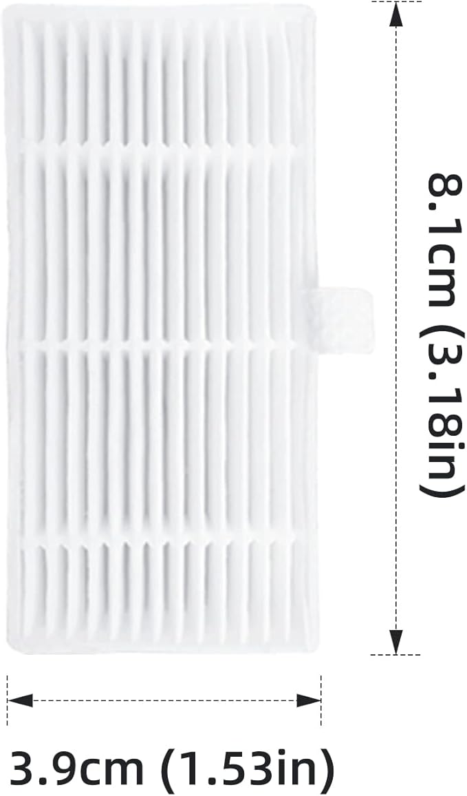 Replacement Parts for MAMNV BR150 BR151 BR152 BR153 BR154 also Fit ZCWA, GTTVO, ONSON, SHELIKI Robotic Cleaners: 4 Side Brushes, 4 HEPA Filters, 2 Mop Pads