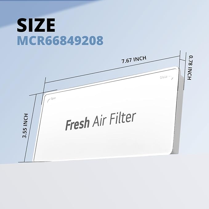 MCR66849208 Replacement for LG Refrigerator Air Filter Cover Lg LFXS26596S LFXS28596S LRMDS3006D LRFXC2416S LRFXC2406D LFXS26973S LMRS28596D LMRS28626D LMRS28626S ADQ75493301, 3 PCS LT120F Air Filter