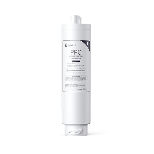 NOVETE CRF0A-PPC Countertop Water Filtration Replacement Filter, PPC Filter Cartridge, 6 Months, Compatible for CRF0A-QS, CRF1A-QS, CRF0A-Qi, CRF1A-Qi