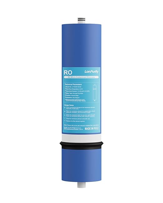 Genuine RO Membrane Replacement for LP-ROWF Series, 450 GPD, NSF/ANSI 58 Certified, 0.0001μm, 12-24 Month Filter