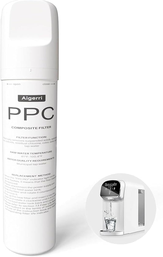 PPC Filter Replacement Cartridge - 60-90 Day Lifespan, Superior Filtration, Easy Twist-In Design for Countertop Water Filter System