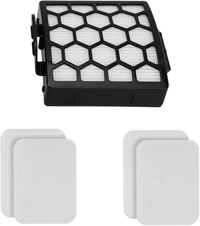 Vacuum Filters Replacement for Shark Navigator Zero-M Self-Cleaning Brushroll Pet Pro Upright Vacuum ZU60 ZU62 ZU62C NV150 NV151 NV255 NV181,1 HEPA Filter, 2 Foam 2 Faux Felt Filters