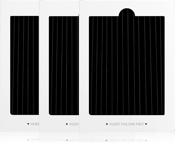 SEISSO Refrigerator Air Filter Replacement 3 Pack Carbon Activated Air Filter Compatible with Frigidaire PAULTRA Pure Air Ultra, EAFCBF, SCPUREAIR2PK, 242047801, 242061001, 241754001