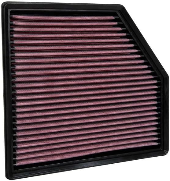 K&N High-Flow Original Lifetime Engine Air Filter: Increase Power: Premium, Washable: Compatible with 2020-2025 Cadillac:CT4, CT5, 33-5102
