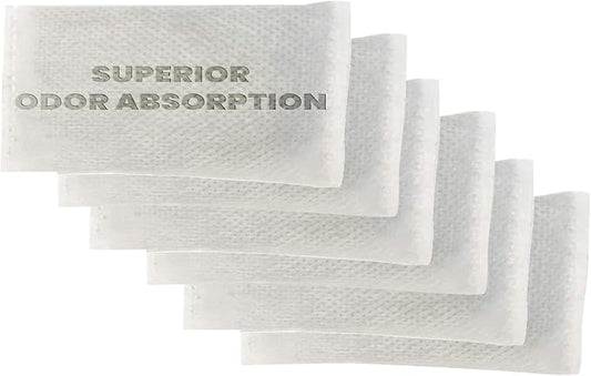Green Piece® Activated Charcoal Air Filters for Odor Removal - Compatible with ITouchless Trash Cans - Not made or sold by iTouchless - Made and sold by Green Piece - Pack of 6