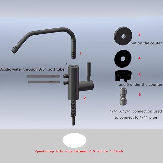 Alkaline Water Faucet Drinking Water Faucet Tap Ionizer Faucet Water Filter Purification pH Regenerate Faucet Water Alkaline Water Filter System for Kitchen Sink