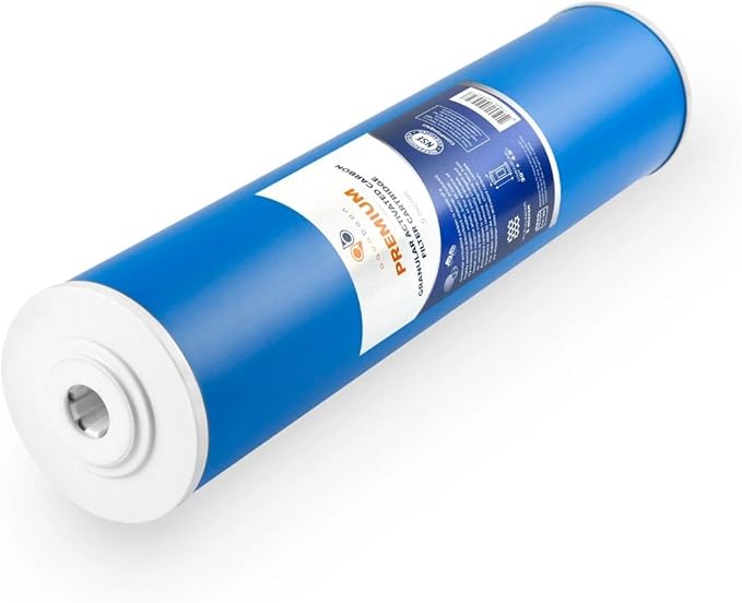 Aquaboon 5 Micron 20 x 4.5 Whole House Water Filter Replacement Cartridge Grabular Activated Carbon (GAG) for 1-Stage Water Filtration System 6 Pack