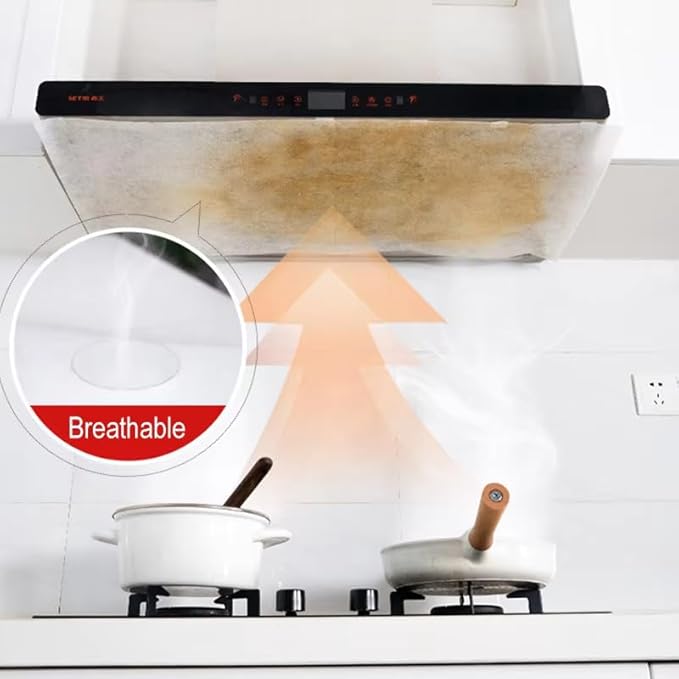 24PCS Disposable range Hood Filters Sheets,Nonwoven oil filter paper,hood filters for kitchen,Flame retardant high temperature filter fabric (43 * 45CM)