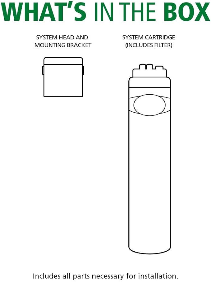 AO Smith Water Filter for Sink Faucet - Basic Direct Connect Under Sink Water Filter System - Carbon Block Filter Reduces Up to 99% of 9 Harmful Contaminants - AO-MF
