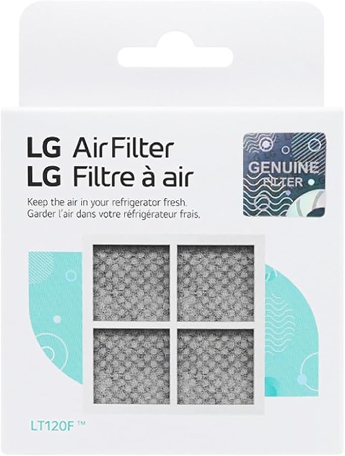LG 6 Month (LT120F) Replacement Refrigerator Air Filter, 1 Count (Pack of 1), White