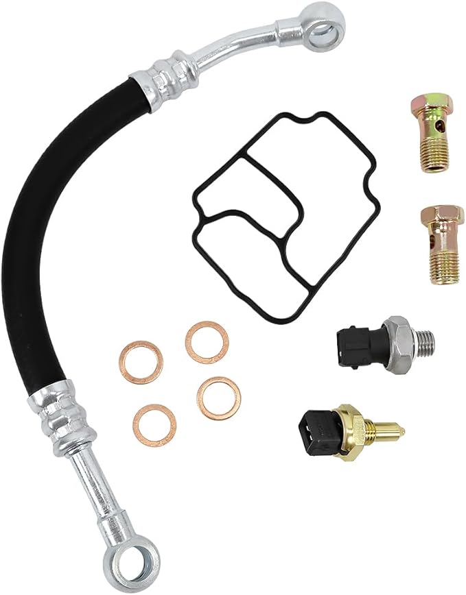 Engine Oil Filter Housing Gasket Kit Compatible with BMW 325Ci 530i X5 Z3 E39 E46 E53 E85 Replaces 11361705532 11421719855 12618611273 32416852469 13621433076 Engine Oil Filter Housing Seal Kit