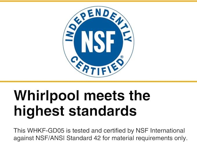 Whirlpool 10" x 2.5" Whole House Sediment Water Filters. WHKF-GD05 Grooved Filter, 5 Micron, NSF Certified Reduces Sand, Soil, Silt & Rust for Standard Filter Housings, 24-Pack