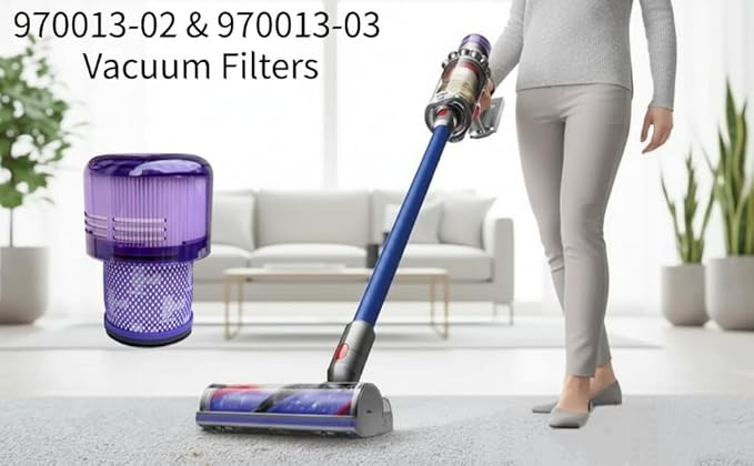 2Pack Vacuum Filters for Dyson V11 V15 Cordless Vacuums V11 Origin V11 Torque Drive V11 Animal V11 Complete V11 Extra V15 Detect SV14, SV15, SV17, SV22, SV47 2 Pack (Part # 970013-02 & 970013-03)