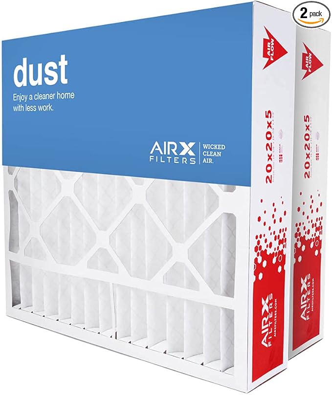 AIRx Filters 20x20x5 Furnace Filter MERV 8 HVAC AC Air Filter, Replacement for Honeywell FC100A1011 FC200E1011 CF200A1024, Dust, Pollen, Lint & Dander Control, 2-Pack