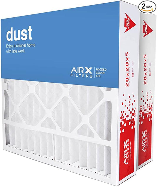 AIRx Filters 20x20x5 Furnace Filter MERV 8 HVAC AC Air Filter, Replacement for Honeywell FC100A1011 FC200E1011 CF200A1024, Dust, Pollen, Lint & Dander Control, 2-Pack