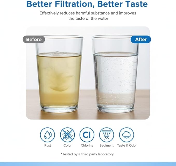 HAF-QIN/EXP DA97 Water Filter Replacement – Compatible with DA97-17376B – Carbon Block 99% Contaminant Reduction – Fresh Water & Ice – 24 Month Life 4 PACK