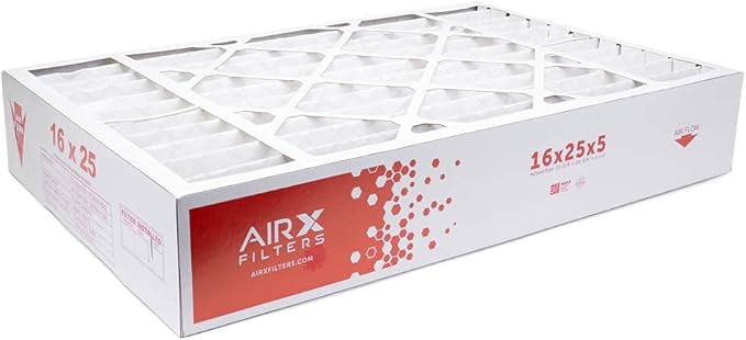 AIRx Filters 16x25x5 MERV 11 HVAC AC Furnace Air Filter Compatible Replacement With Lennox X0583 X6670 X6672, Allergy 2-Pack, Made in the USA