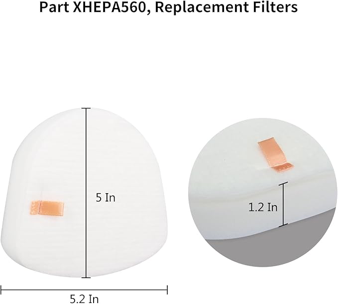 Replacement Filter Compatible with Shark Navigator UV730 UV725 UV725 26 ZU560 ZU560C ZU561 ZU562 ZU572 UV650 ZD400 ZD402 CU530 Zero-M Lift-Away Upright Vacuum (2 Packs)