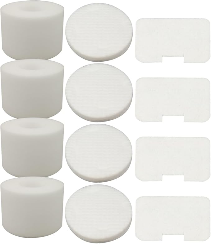 Dttery 4 Pack Filters Kit Replacement for Shark Navigator Deluxe Upright Vacuum NV42, NV44, NV46, UV402 Part # XFF36