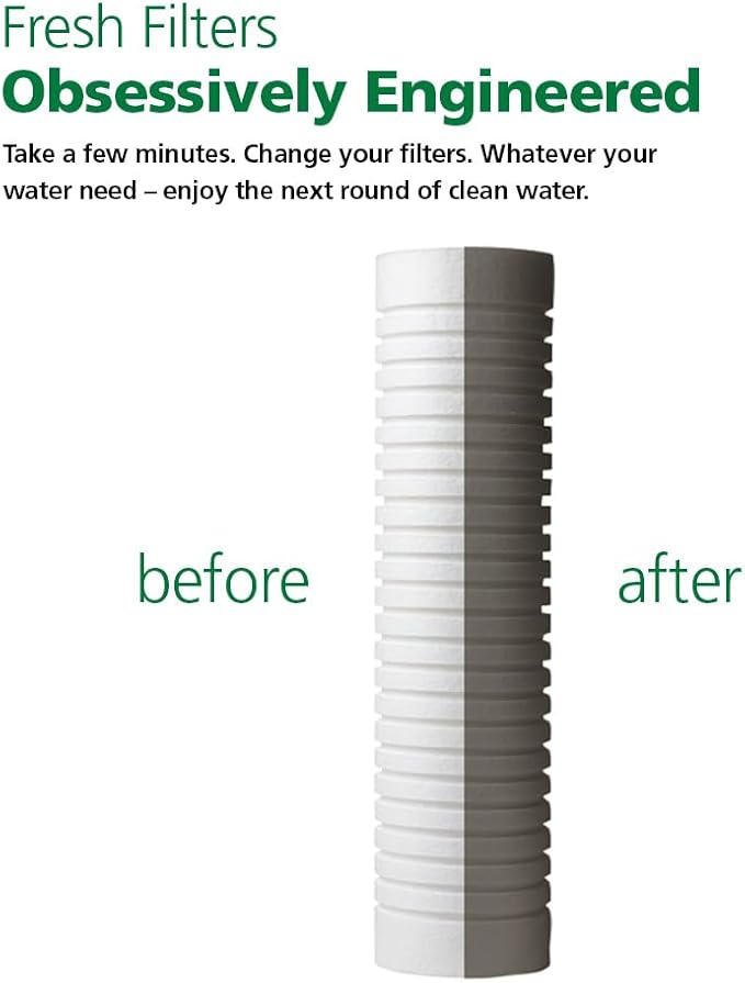 AO Smith 2.5"x10" 5 Micron Sediment Water Filter Replacement Cartridge - 2 Pack - For Whole House Filtration Systems - AO-WH-PREV-R2