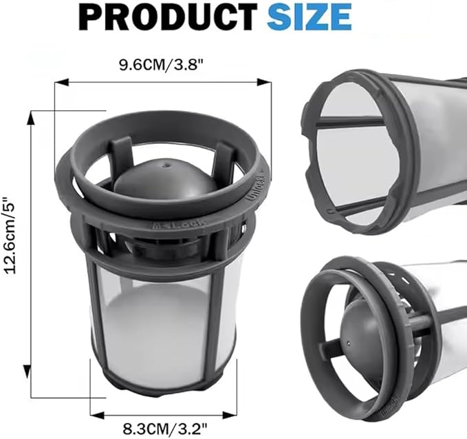 W10872845 Dishwasher Pump Filter Cup Assembly - Compatible with Whirlpool & Ken-more Dishwashers - Replaces 8579307, W10056425, W10056426, W10142911,W10465379 by Sumger