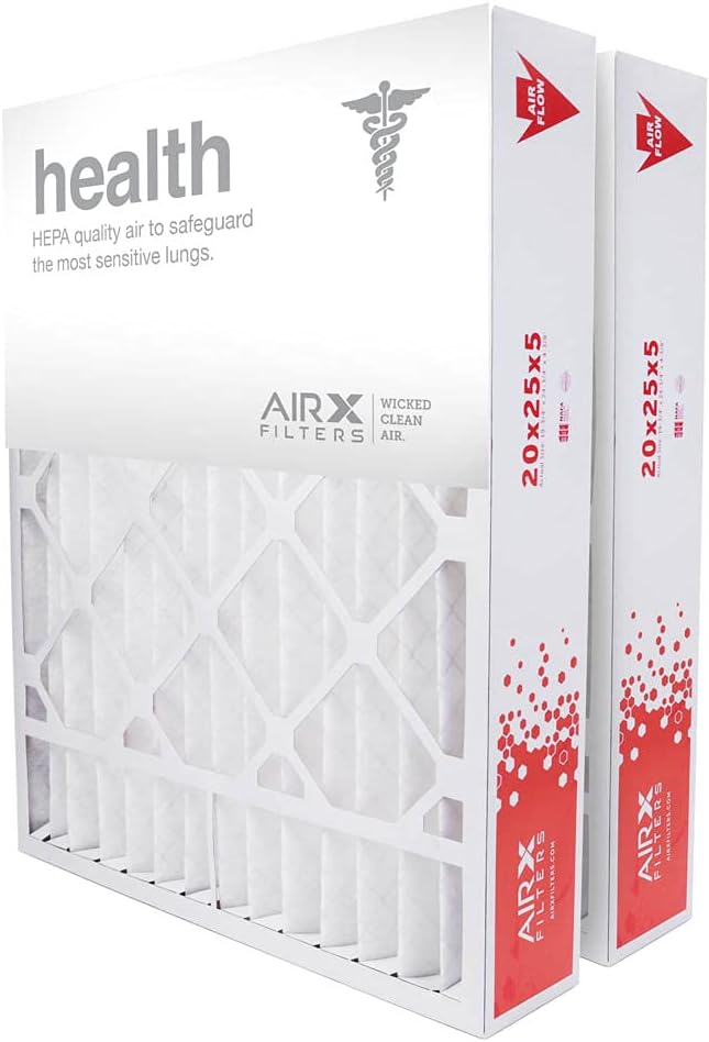 AIRX FILTERS WICKED CLEAN AIR. 20x25x4 Compatible Replacement for Honeywell 20x25x4 Air Filter MERV 13 HVAC AC Furnace FC100A1037 2-Pack of Filters